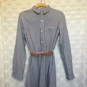 Navy White Plaid Gap Tunic Dress
